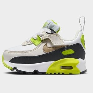 Nike Air Max 90 EasyOn "White/Cyber/Dark Smoke Grey/Khaki" Infant Boys'  New